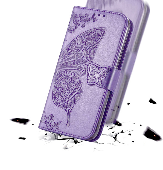 Cu clapetă pentru Realme C71, Butterfly, violet