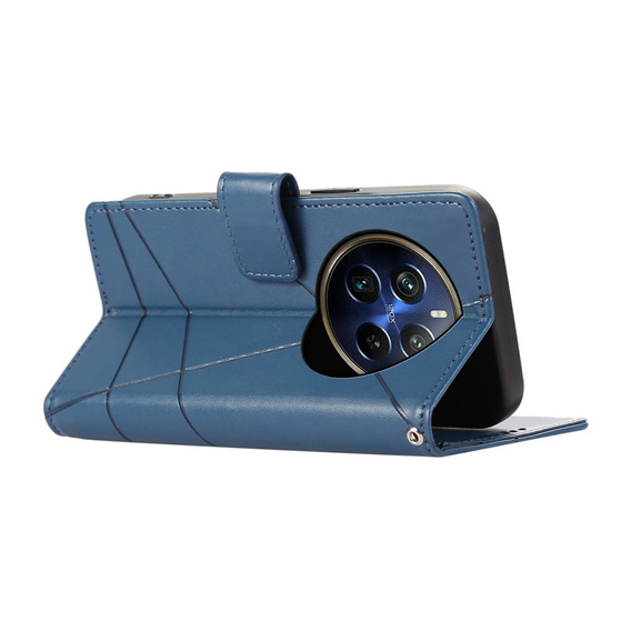 Husă cu clapetă pentru Realme 12 Pro 5G / 12 Pro+ 5G, Leather Line Wallet, albastru