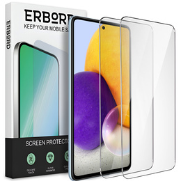 2x sticlă călită pentru Samsung Galaxy A72, ERBORD 9H Hard Glass pe ecran