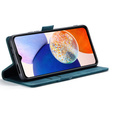 Husă pentru Samsung Galaxy A14 4G/5G, ERBORD Vintage, portofel cu clapetă, albastru