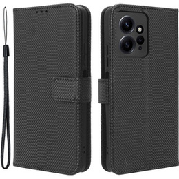 Cu clapetă pentru Xiaomi Redmi Note 12 4G, Wallet Smart Magnet, negru
