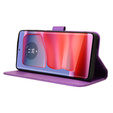 Cu clapetă pentru Motorola Edge 50 Pro, Wallet Smart Magnet, violet