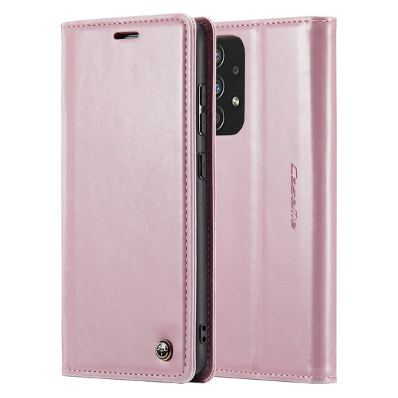 Carcasă flip CASEME pentru Samsung Galaxy A33 5G, Waxy Textured, roz