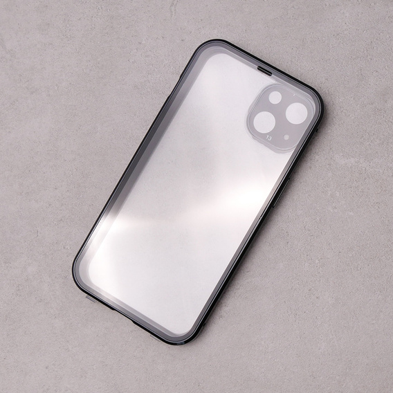 Husa pentru iPhone 13, Magnetic Dual Glass, negru