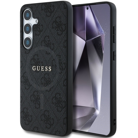 GUESS Huse pentru Samsung Galaxy S25, 4G Ring Classic Logo, gri