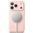 Carcasă Ringke pentru iPhone 17 Pro Max, Silicone Magnetic MagSafe, Pink Sand