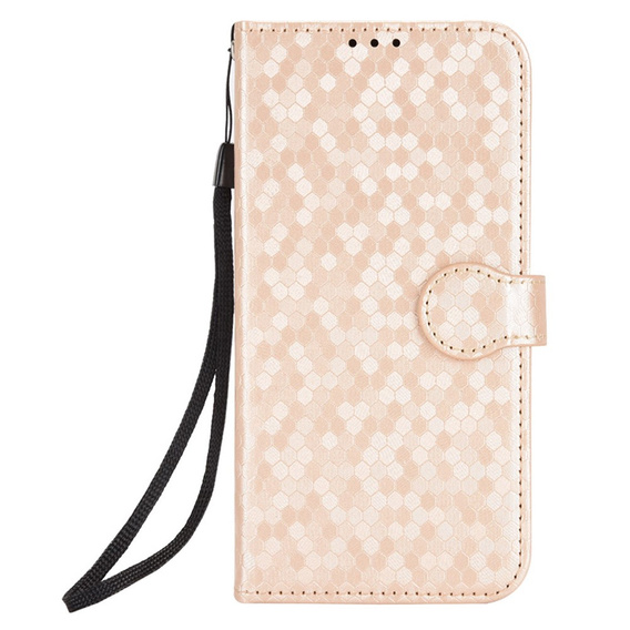 Husa cu clapetă pentru Xiaomi Redmi Note 14 4G, Wallet Rhombus, roz