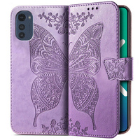 Cu clapetă pentru Motorola Moto E32 4G, Butterfly, violet