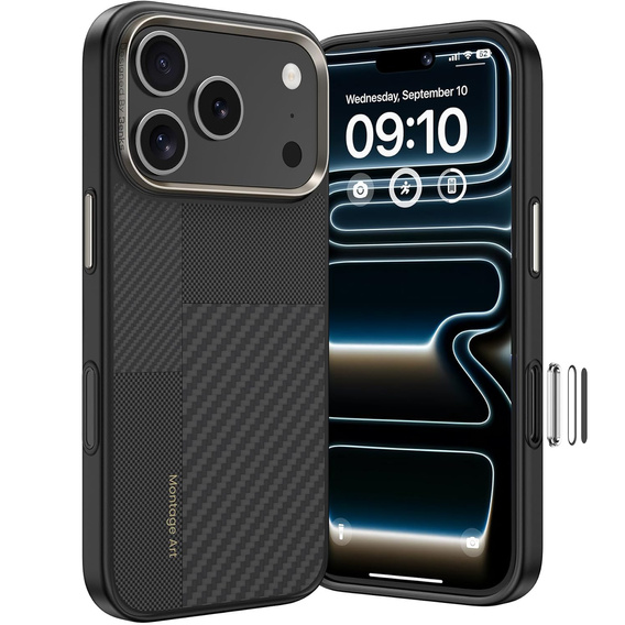 Husă Benks Montage Magnetic Armor Air Kevlar cu cadru metalic pentru iPhone 17 Pro