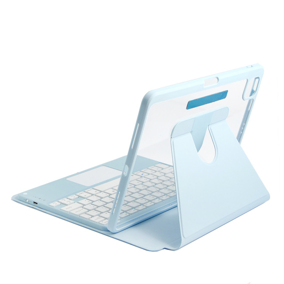 Carcasă + tastatură iPad Air 10.9 4 2020 / 5 2022 / iPad Pro 11 2022 / 2021 / 2020, Touchpad Pen Slot, albastru