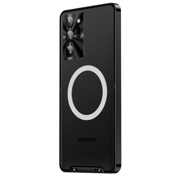 Carcasă de protecție pentru camera foto pentru Samsung Galaxy Note 20 Ultra, CamShield MagSafe, transparent / negru