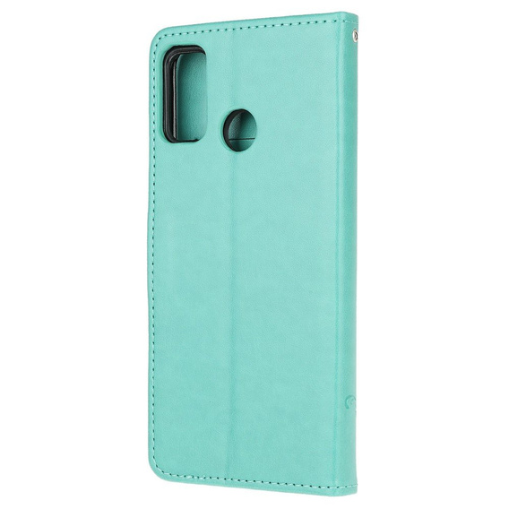 Cu clapetă pentru Motorola Moto G30 / G10, Butterfly, albastru