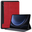 Husă pentru Samsung Galaxy Tab S9 FE+ Plus, Smartcase cu spațiu pentru stylus, roșu
