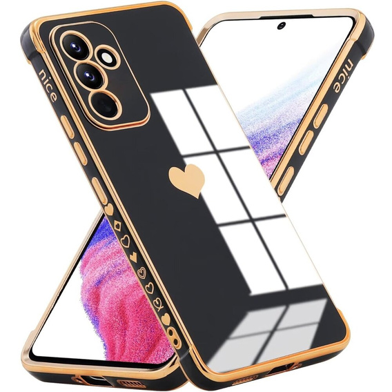 Husă pentru Samsung Galaxy S23 FE, Electro heart, negru + Sticlă ceramică Full Glue
