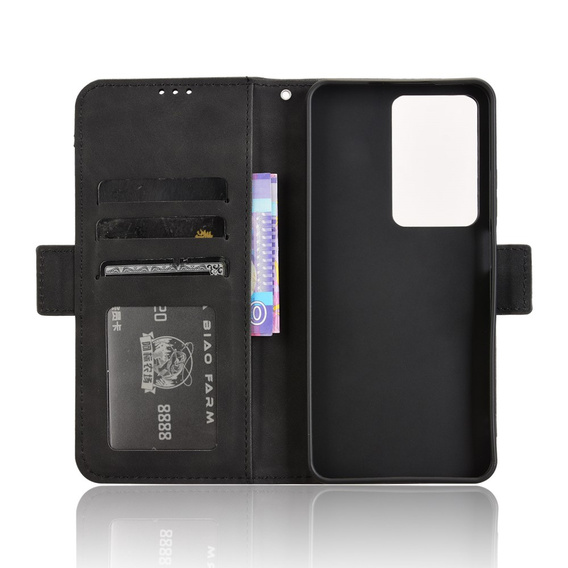 Cu clapetă pentru Realme 14X / Realme C75, Card Slot, negru