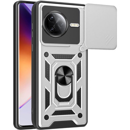 Husă blindată pentru Xiaomi Poco F7 Pro, CamShield Slide, de argint