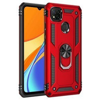 Husă blindată pentru Xiaomi Redmi 9C, Nox Case Ring, roșu