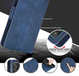 Cu clapetă pentru Motorola Edge 50 Pro, Card Slot, albastru închis