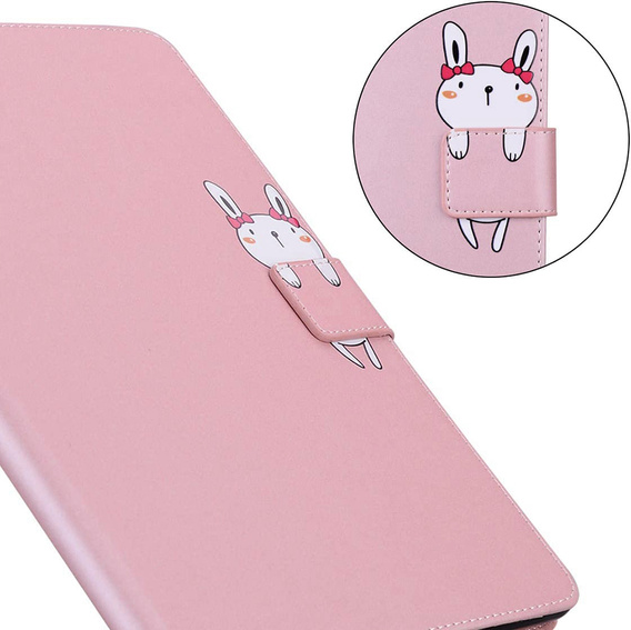Husă pentru Samsung Galaxy Tab A7 Lite 8.7, cu clapetă, animal, roz