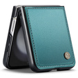 Husă pentru Samsung Galaxy Z Flip7 FE / Z Flip6, CASEME Litchi Leather, verde