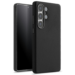 Carcasă MELKCO pentru Samsung Galaxy S25 Ultra, din piele, negru