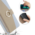 Carcasă flip pentru Samsung Galaxy S23 Ultra, Wallet Zipper Pocket, cu oglindă, albastru