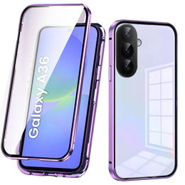 Husa pentru Samsung Galaxy A36, Magnetic Dual Glass, violet