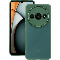 Husă din silicon pentru Xiaomi Redmi A3, cu protecție pentru cameră, transparent / verde