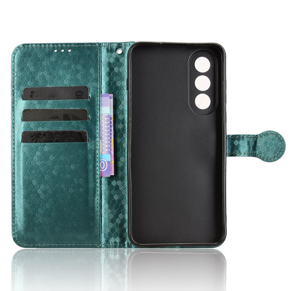 Husa cu clapetă pentru OnePlus Nord 5, Wallet Rhombus, verde