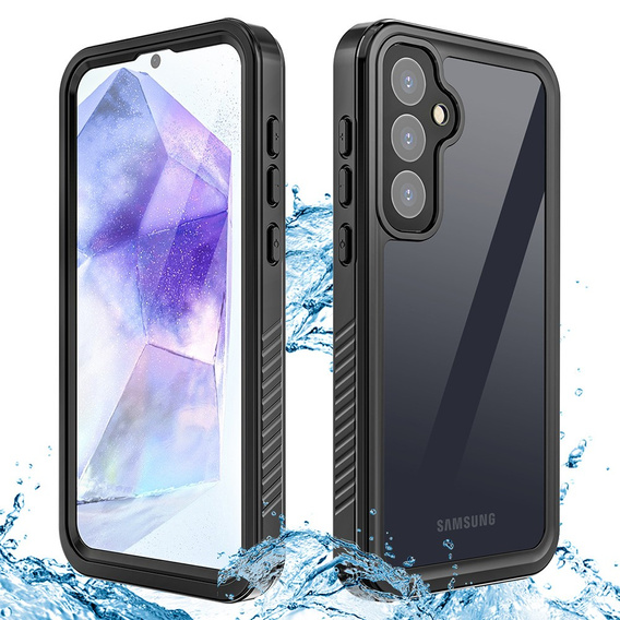 Husă impermeabilă IP68 pentru Samsung Galaxy A55 5G, Redpepper, negru