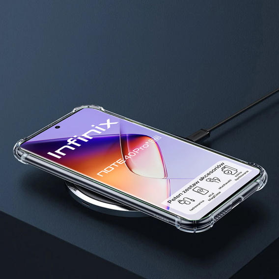 Huse pentru Infinix Note 40 Pro Plus, Dropproof, transparentă
