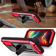 Husă pentru iPhone 15 Pro Max, R-JUST CamShield Slide, armată, roșu / negru