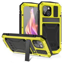 Husă pentru iPhone 15 Plus, R-JUST, armată, galben / negru