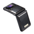 Carcasă flip CASEME pentru Samsung Galaxy Z Flip 3, Waxy Textured, negru