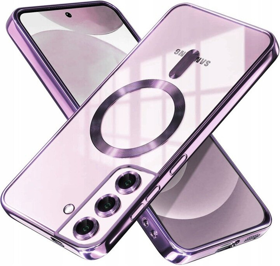 Husă pentru Samsung Galaxy S22, Electro MagSafe, violet + Sticlă pentru ecran