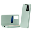 Husă cu clapetă pentru Samsung Galaxy S25+ Plus, Smart View Wallet, verde