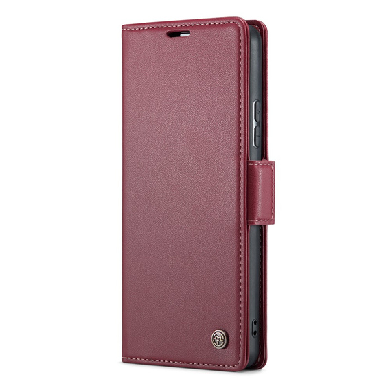 Husa cu clapetă CASEME pentru Samsung Galaxy A54 5G, Litchi Wallet, roșu