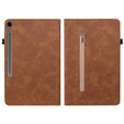 Husa pentru Samsung Galaxy Tab S10 Lite / S10 FE / S9 FE, Wallet Pen Slot, maro