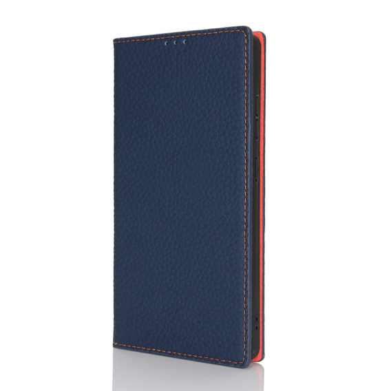 Cu clapetă pentru Samsung Galaxy S25 Ultra, Litchi Skin Grain, albastru închis