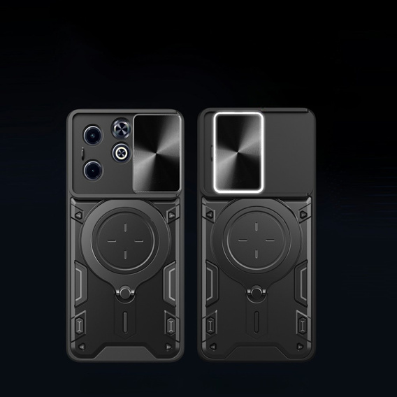 Husă blindată pentru Infinix Hot 40i, CamShield Slide, negru
