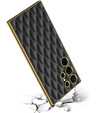 Husă pentru Samsung Galaxy S24 Ultra, Leather Rhombus, negru