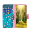 Cu clapetă pentru Motorola Edge 40 Neo, Wallet, sakura, albastru