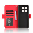 Cu clapetă pentru Xiaomi 14T Pro, Card Slot, roșu