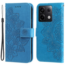 Cu clapetă pentru Xiaomi Redmi Note 13 Pro 5G, Mandala, albastru