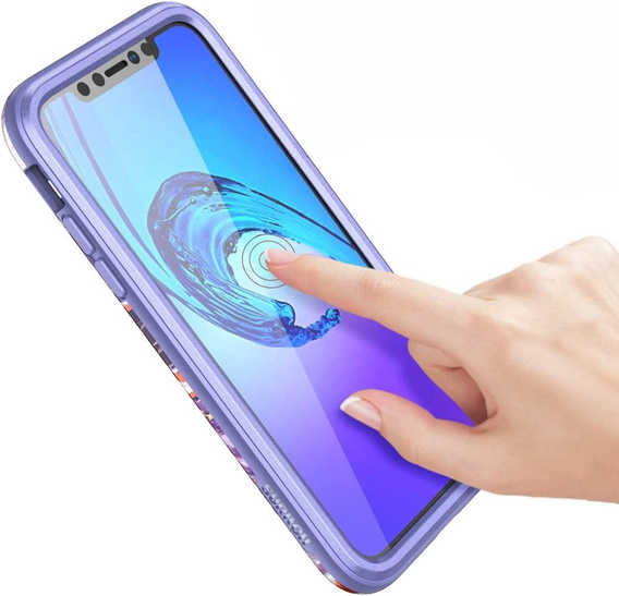 Huse pentru iPhone XR, Suritch Full Body Marble, violet