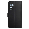 Cu clapetă pentru Samsung Galaxy A35 5G, Split Leather Wallet, negru