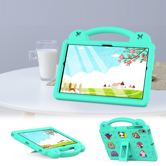 Husă pentru copii pentru Lenovo M10 X306 2 Gen / M10 Plus TB-X606 10.3 / Samsung Tab A 10.1 T510/515 / K10 X6C6, Cute Patterns, cu suport, verde