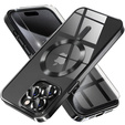 Husă pentru iPhone 15 Pro, Electro MagSafe, negru + Sticlă pentru ecran