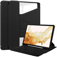 Carcasă + tastatură Samsung Galaxy Tab S9+, Rotary 360° Leather, negru