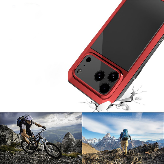 Carcasă blindată cu sticlă temperată încorporată pentru iPhone 17 Pro Max